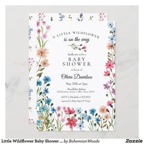 When it comes to planning a baby shower, details matter. . Wildflower baby shower invitations